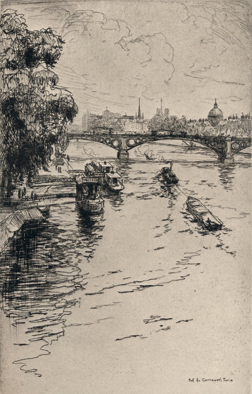 Pont du Carrousel, 1915 od Frank Milton Armington