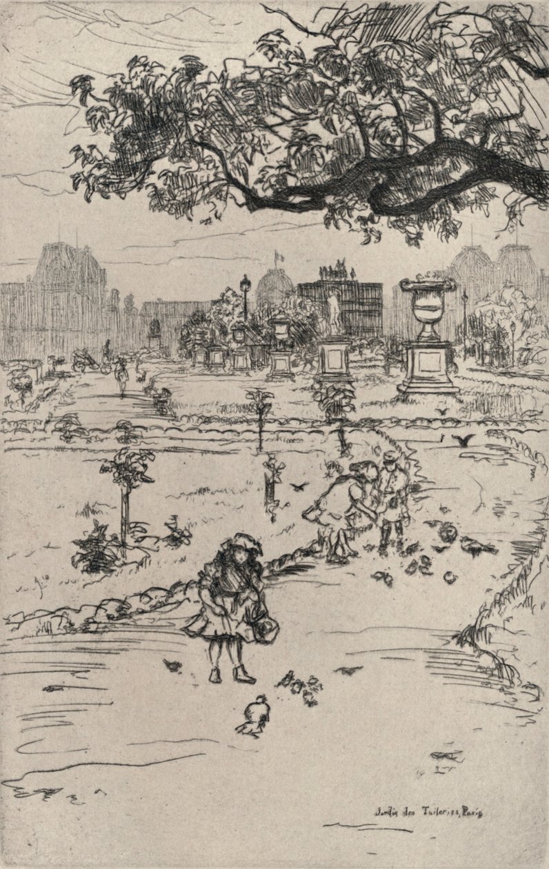 Tuilerijské zahrady, 1915 od Frank Milton Armington