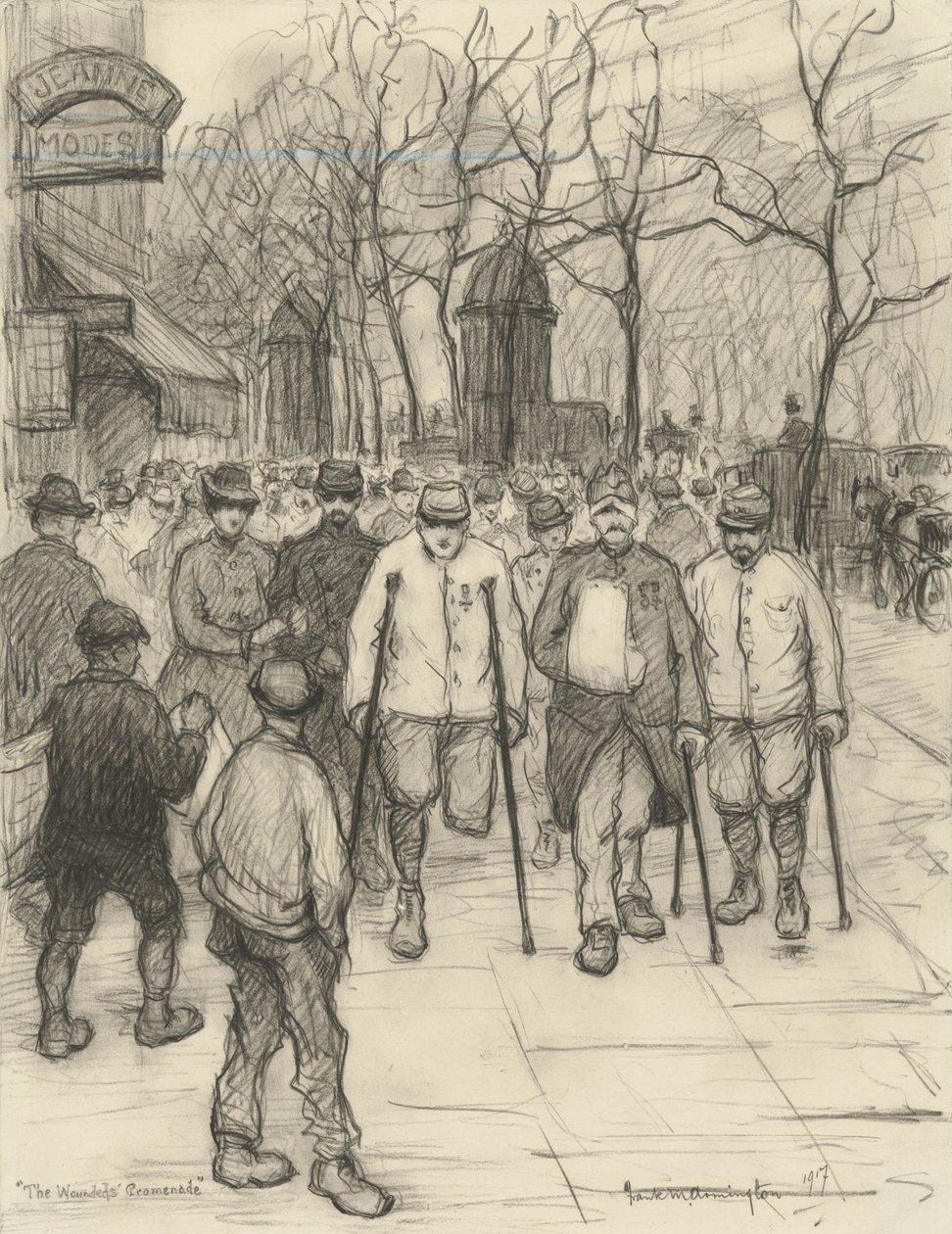 Promenáda zraněných, 1917 od Frank Milton Armington