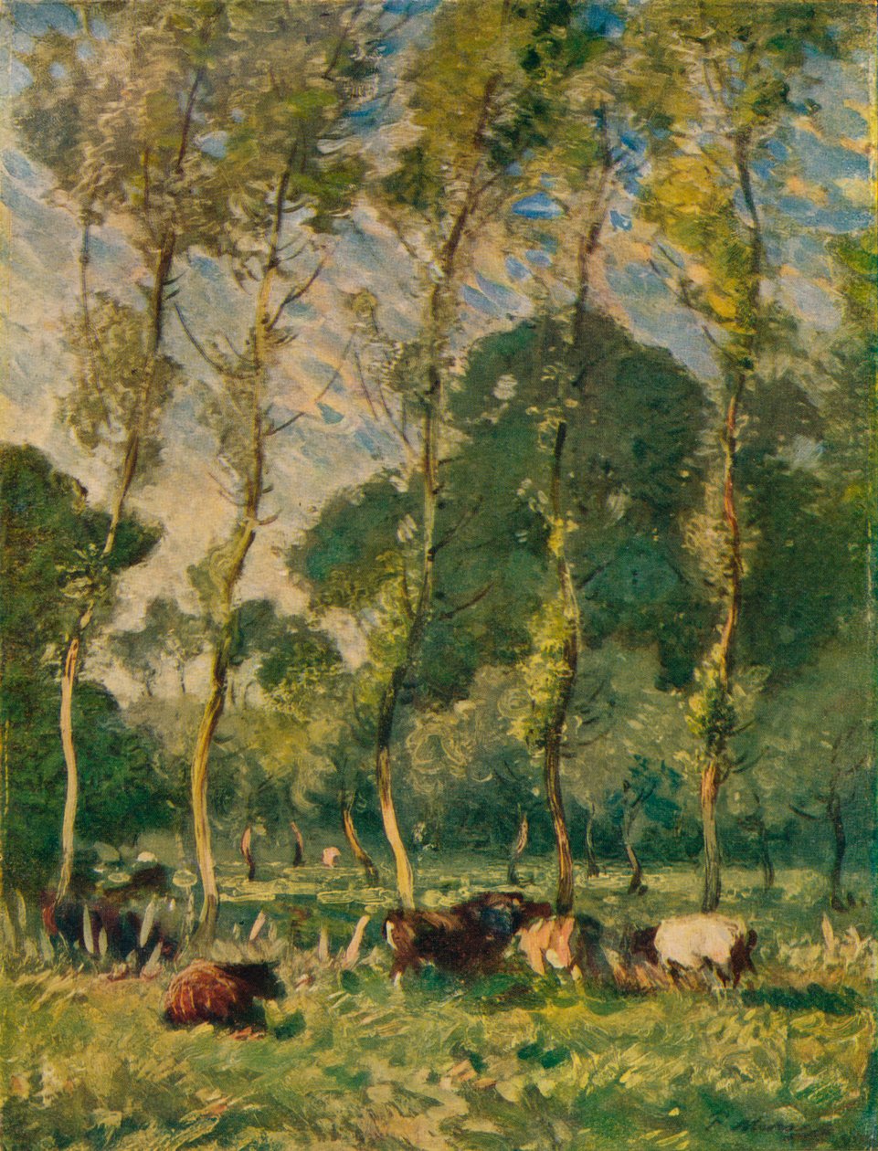 Pastviny v La Madeleine, poblíž Montreuil, c19. století od Frank Mura