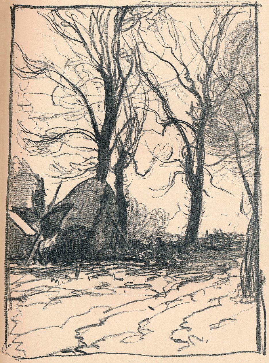 Studium stromů, Sompting, Sussex, c19. století od Frank Mura
