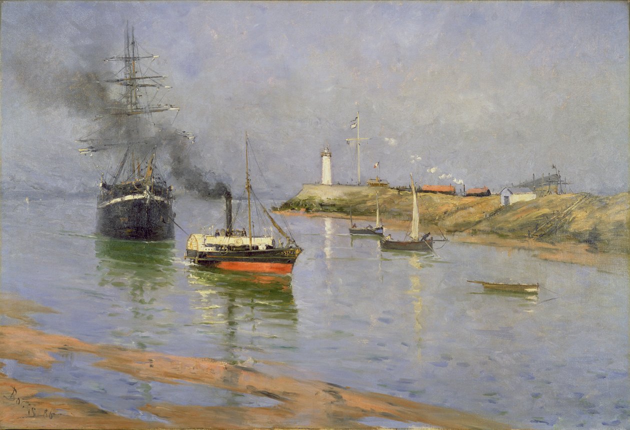 Přístav v Honfleuru, 1886 od Frank Myers Boggs