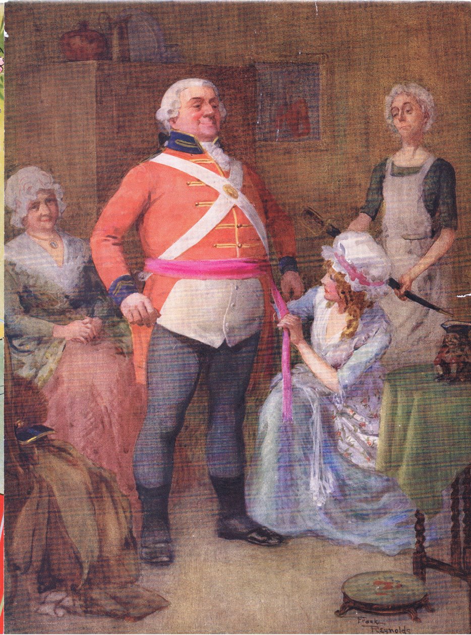 Gabriel Varden (Barnaby Rudge) (barevná litografie) od Frank Reynolds