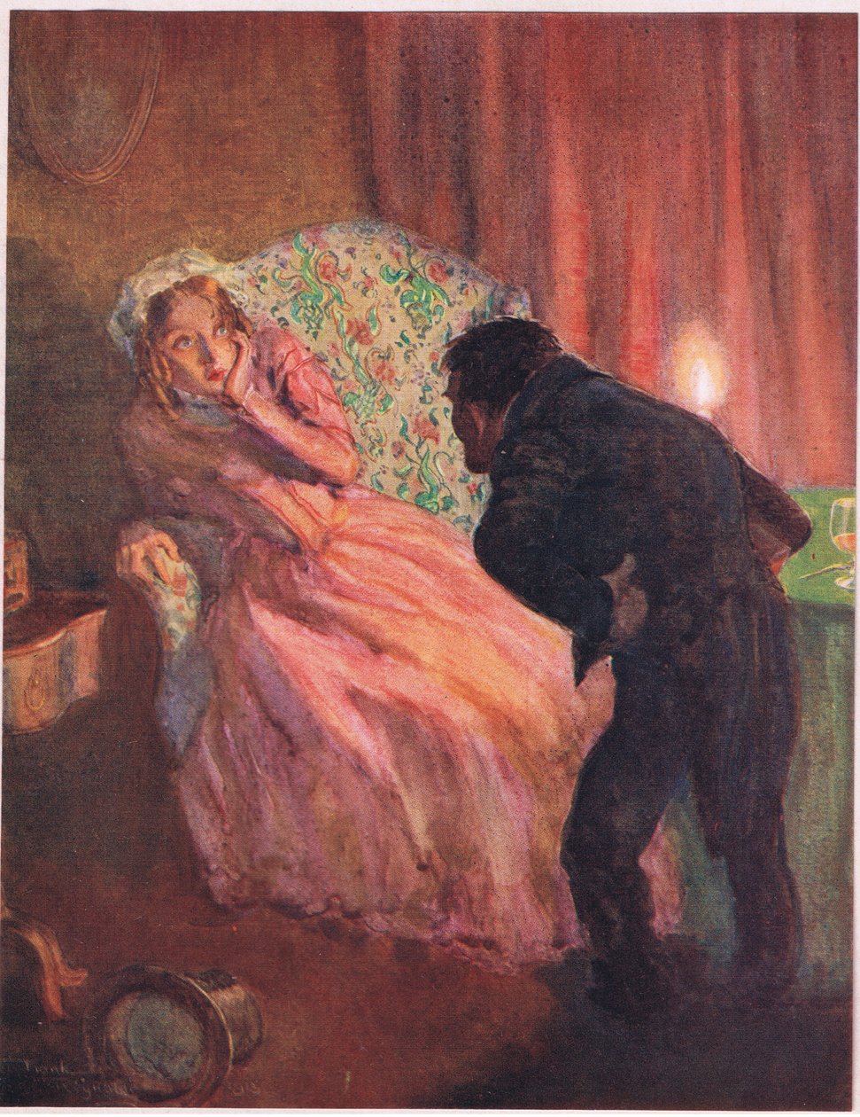 "Myslela sis, že jsi vdova, co", cca 1920 (barevná litografie) od Frank Reynolds