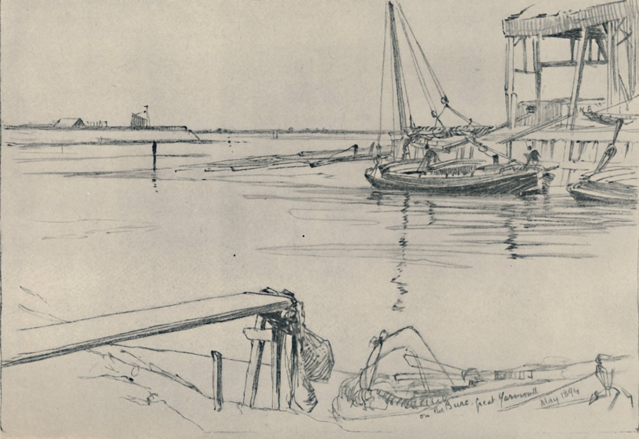 Na Bure, Great Yarmouth, 1894, 1919 od Frank Short