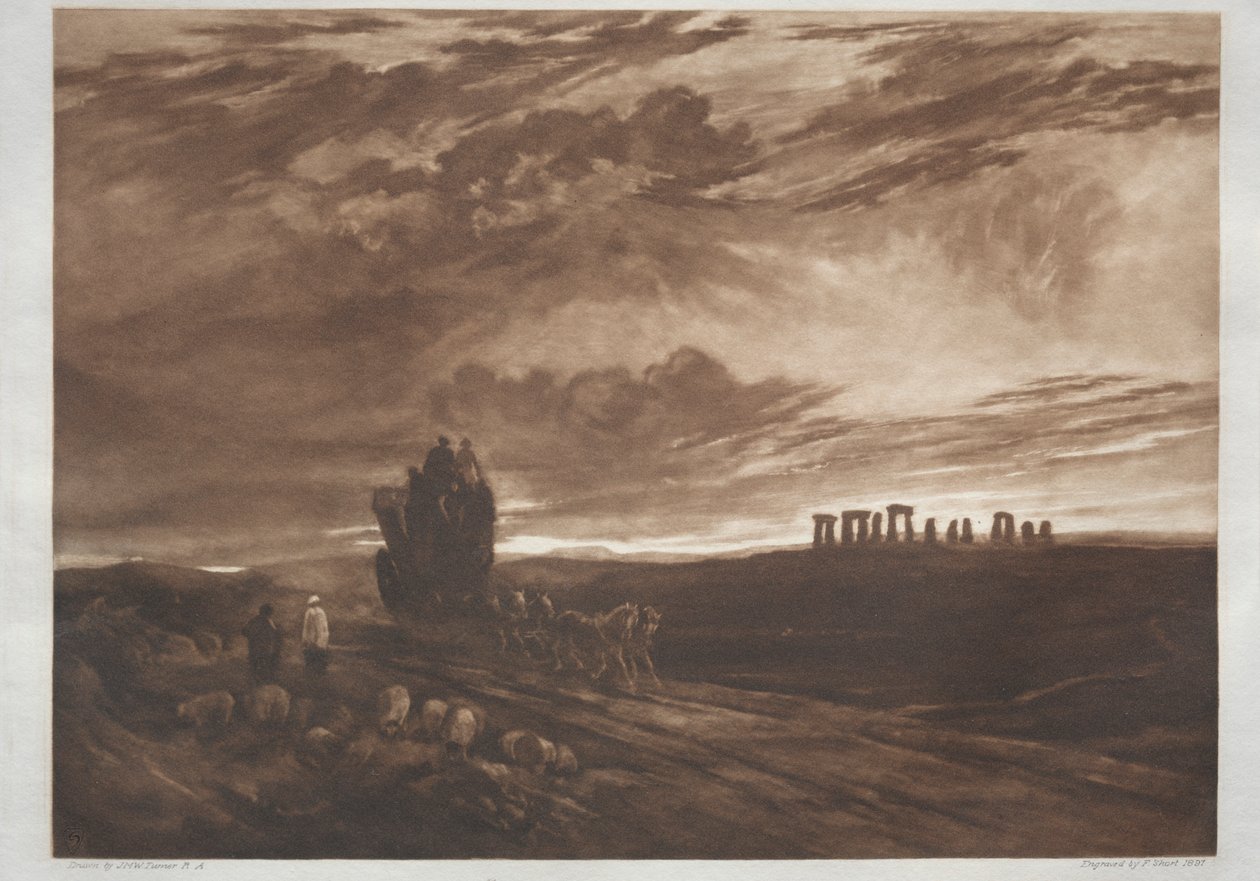 Stonehenge za úsvitu, 1897. od Frank Short