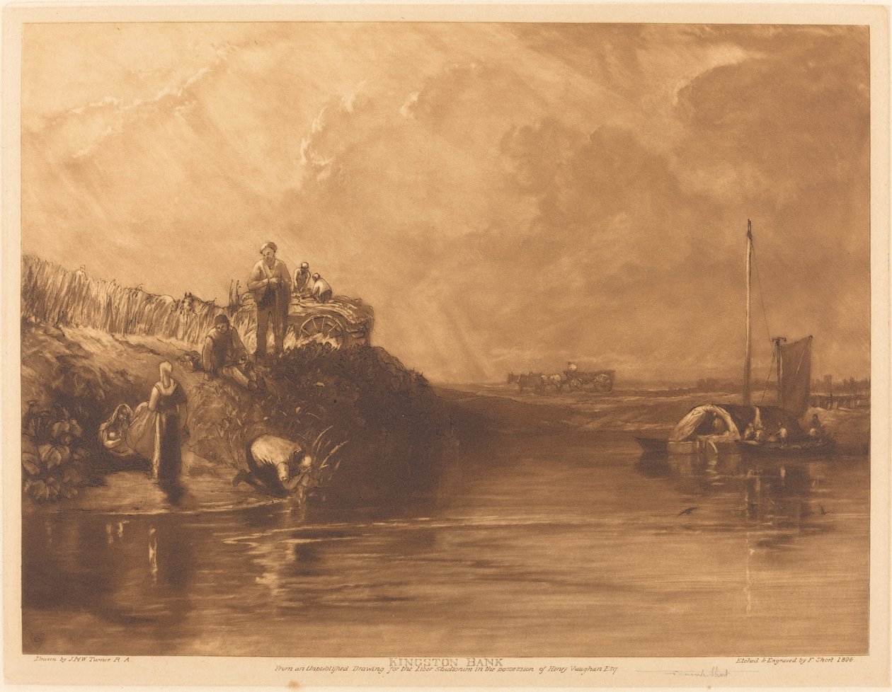 Kingston Bank, č.2 od Frank Short, after Joseph Mallord William Turner