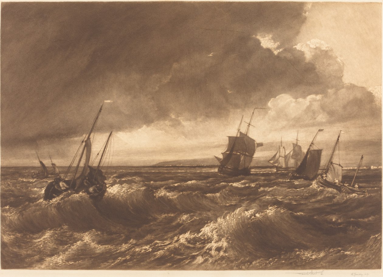 Ústa Temže — Isle of Sheppey v dálce od Frank Short, after Joseph Mallord William Turner