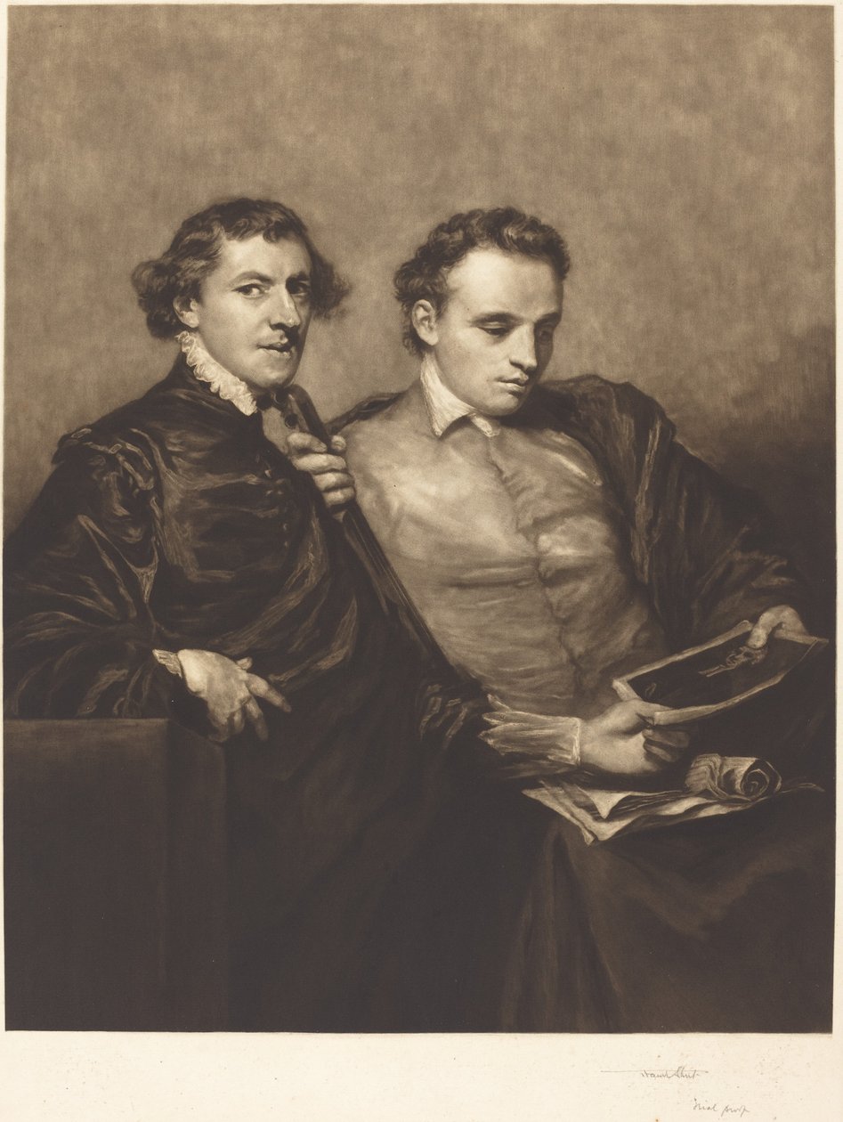 Portrét dvou pánů od Frank Short, after Sir Joshua Reynolds