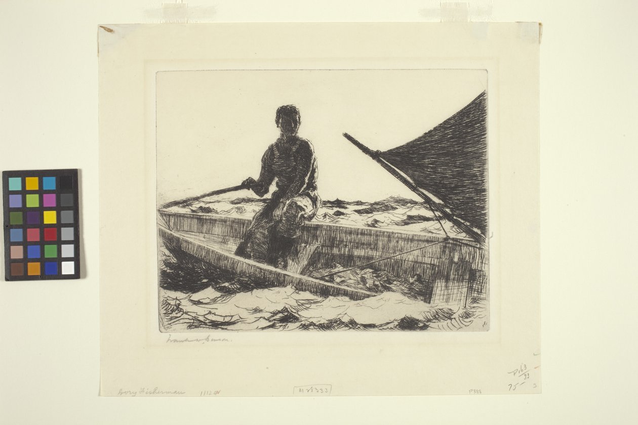 Dory Fisherman (inkoust na papíře) od Frank Weston Benson