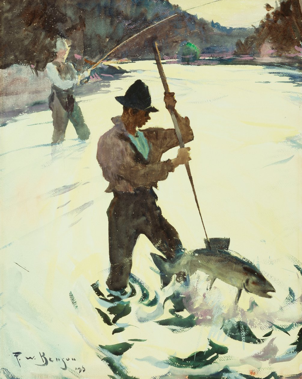 Rybaření s kopím od Frank Weston Benson