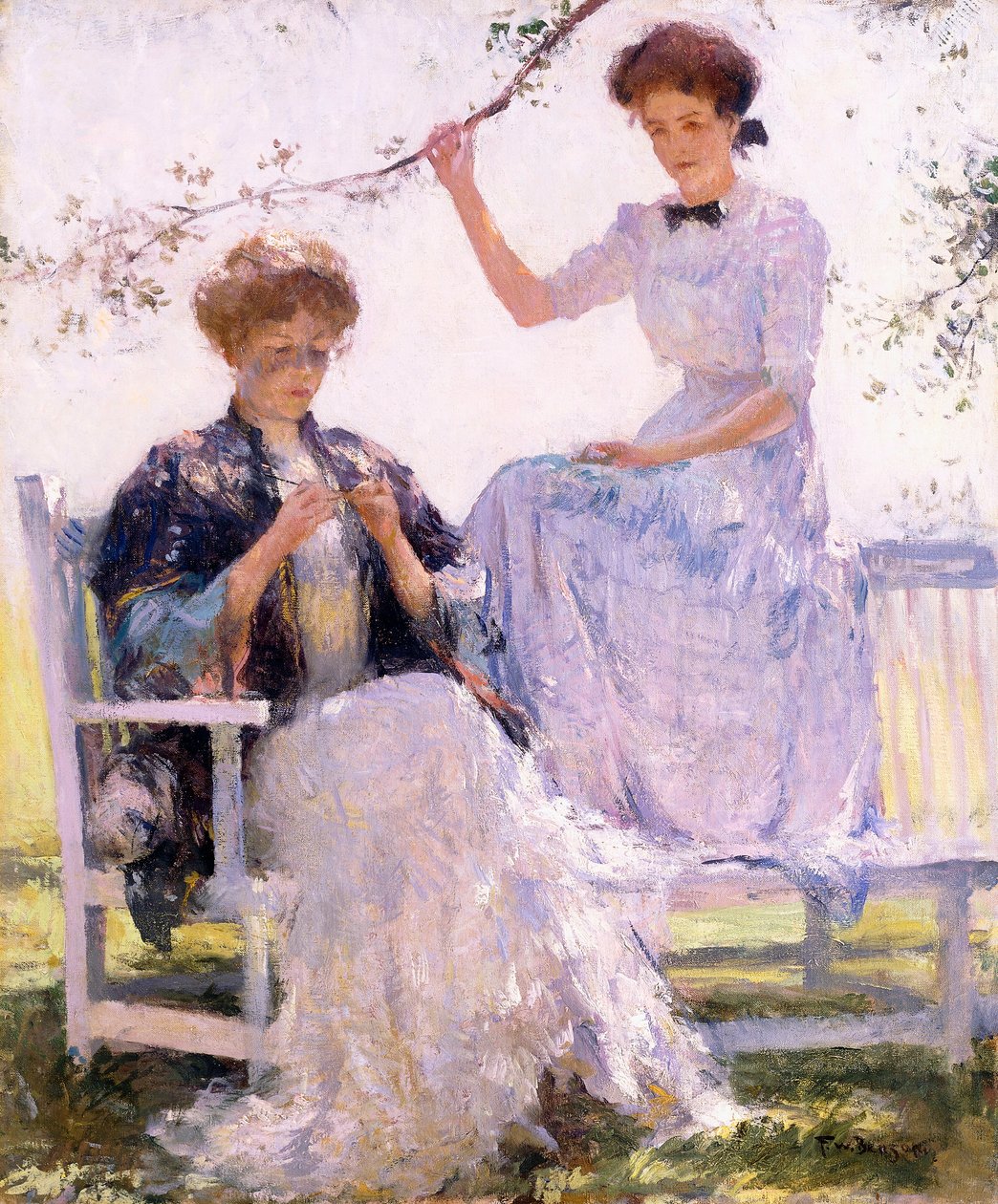 Sunshine and Shadow, cca 1912 (olej na plátně) od Frank Weston Benson