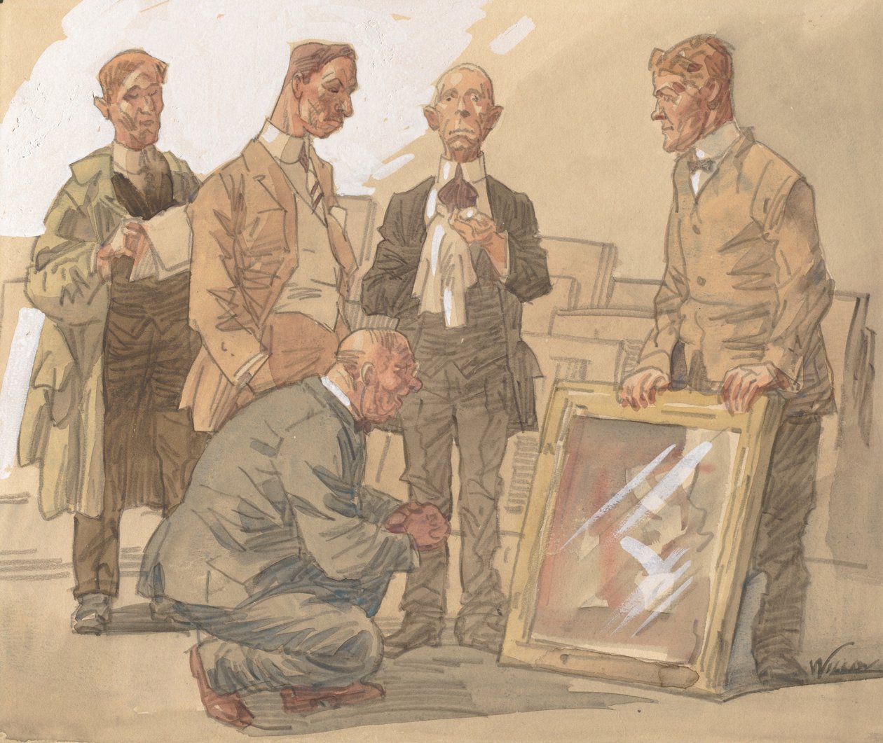 Historie obrazu č. 1: Před porotou od Frank Wilcox