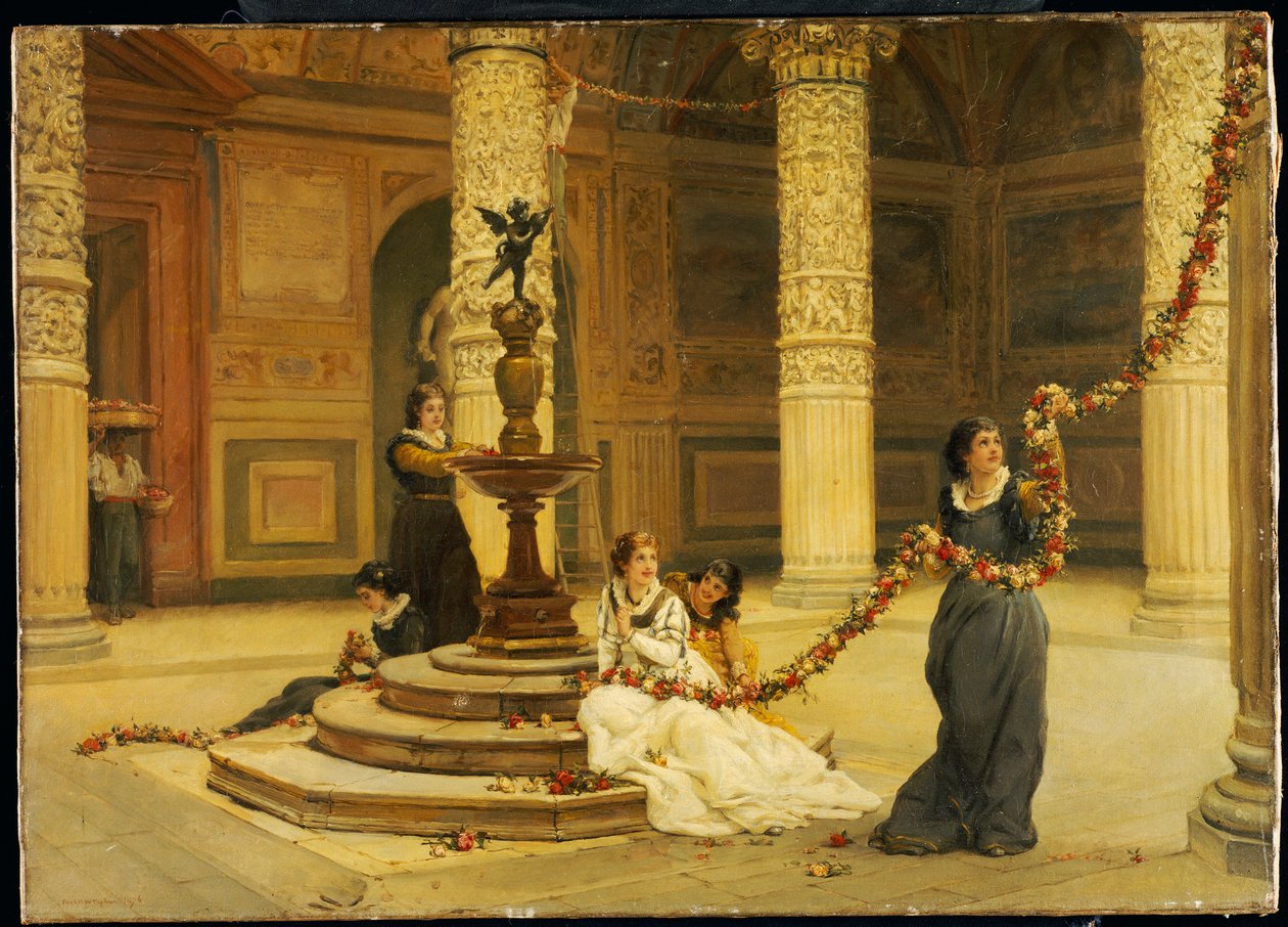 Festivalové ráno – střední Itálie, 1876 od Frank William Warwick Topham