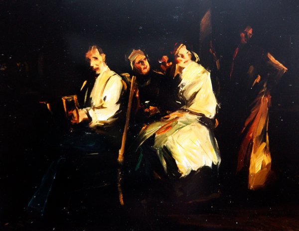 Latinské čtvrti, kolem roku 1920 (olej na plátně) od Frank van Sloun