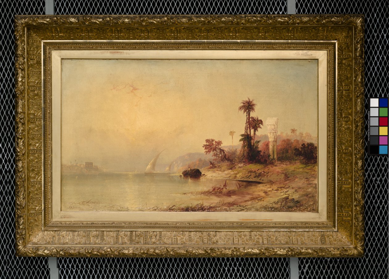 Chrám Philae (olej na plátně) od Franklin D. Briscoe