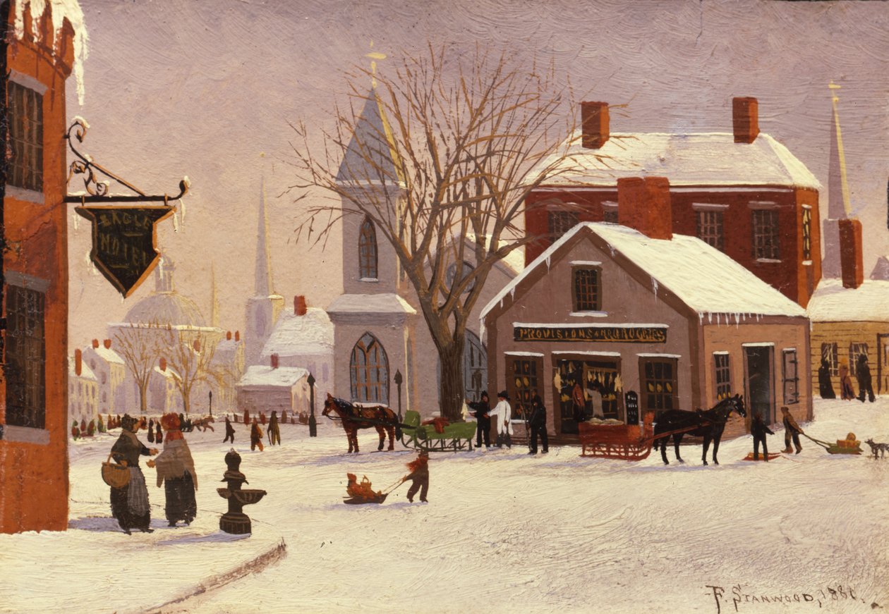 Vánoce v Connecticutu, 1880 od Franklin Stanwood