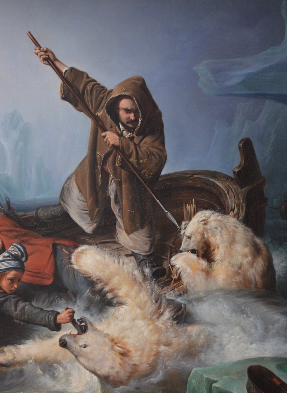 Bojujte s ledními medvědy od François Auguste Biard
