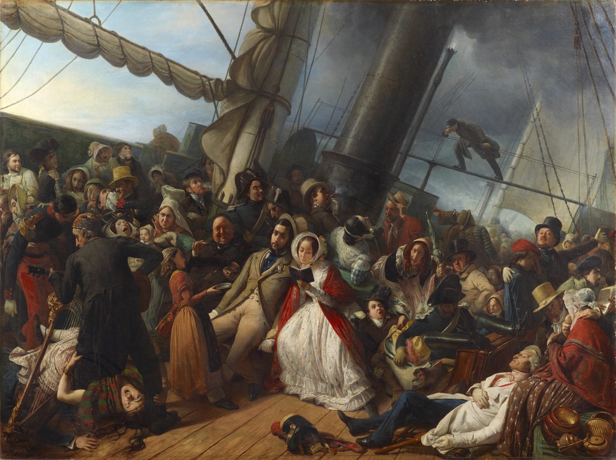 Mořská nemoc na Corvette od François Auguste Biard