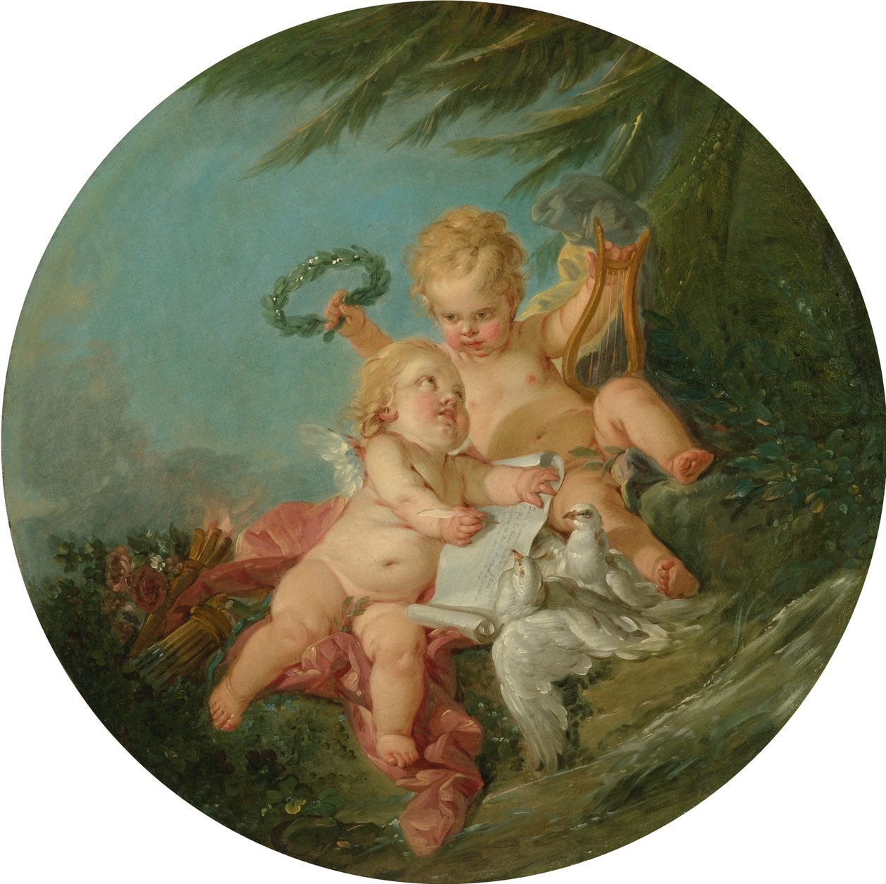 Alegorie poezie od François Boucher