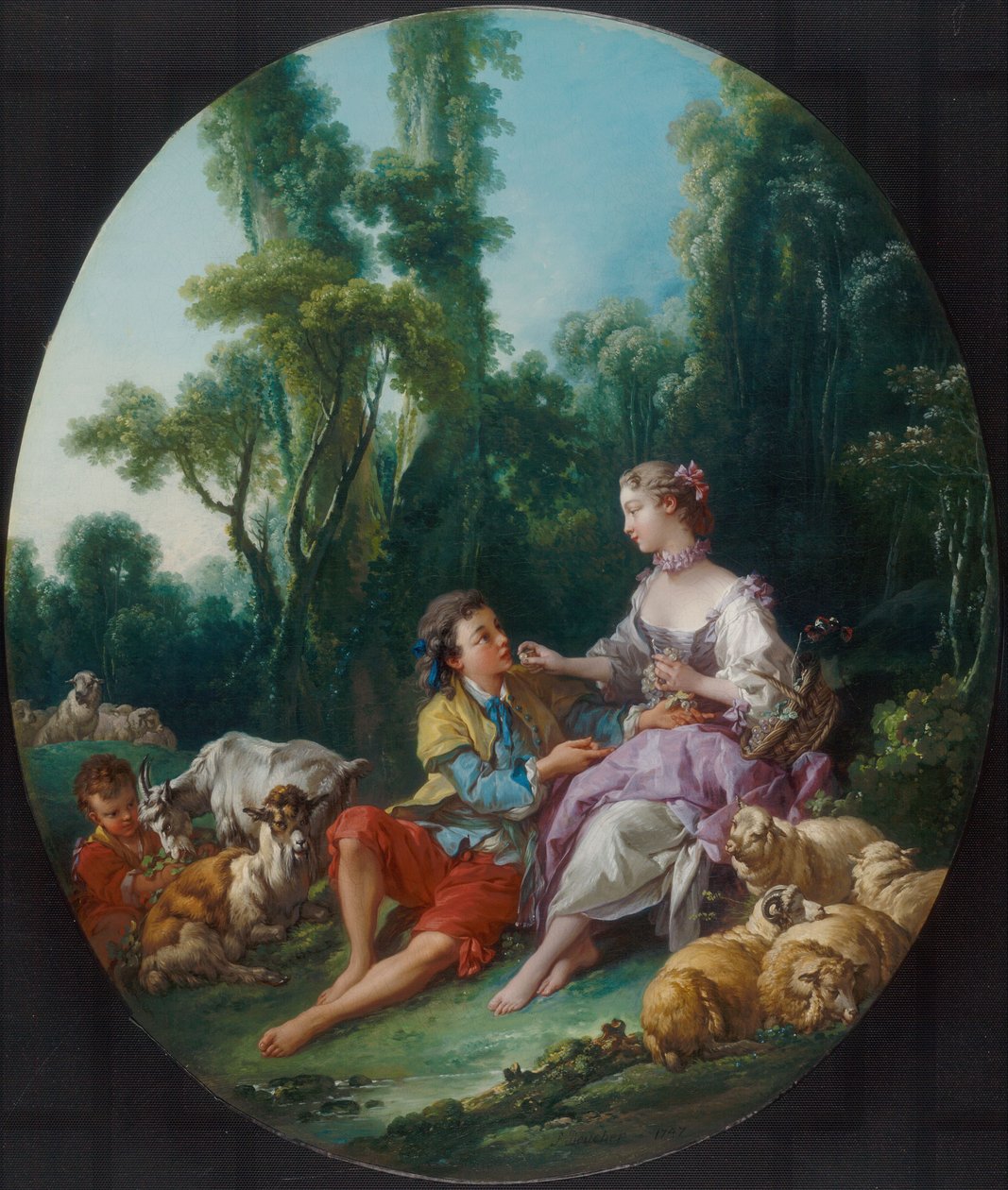 Myslí na hroznové víno (Pensent-ils au raisin) od François Boucher
