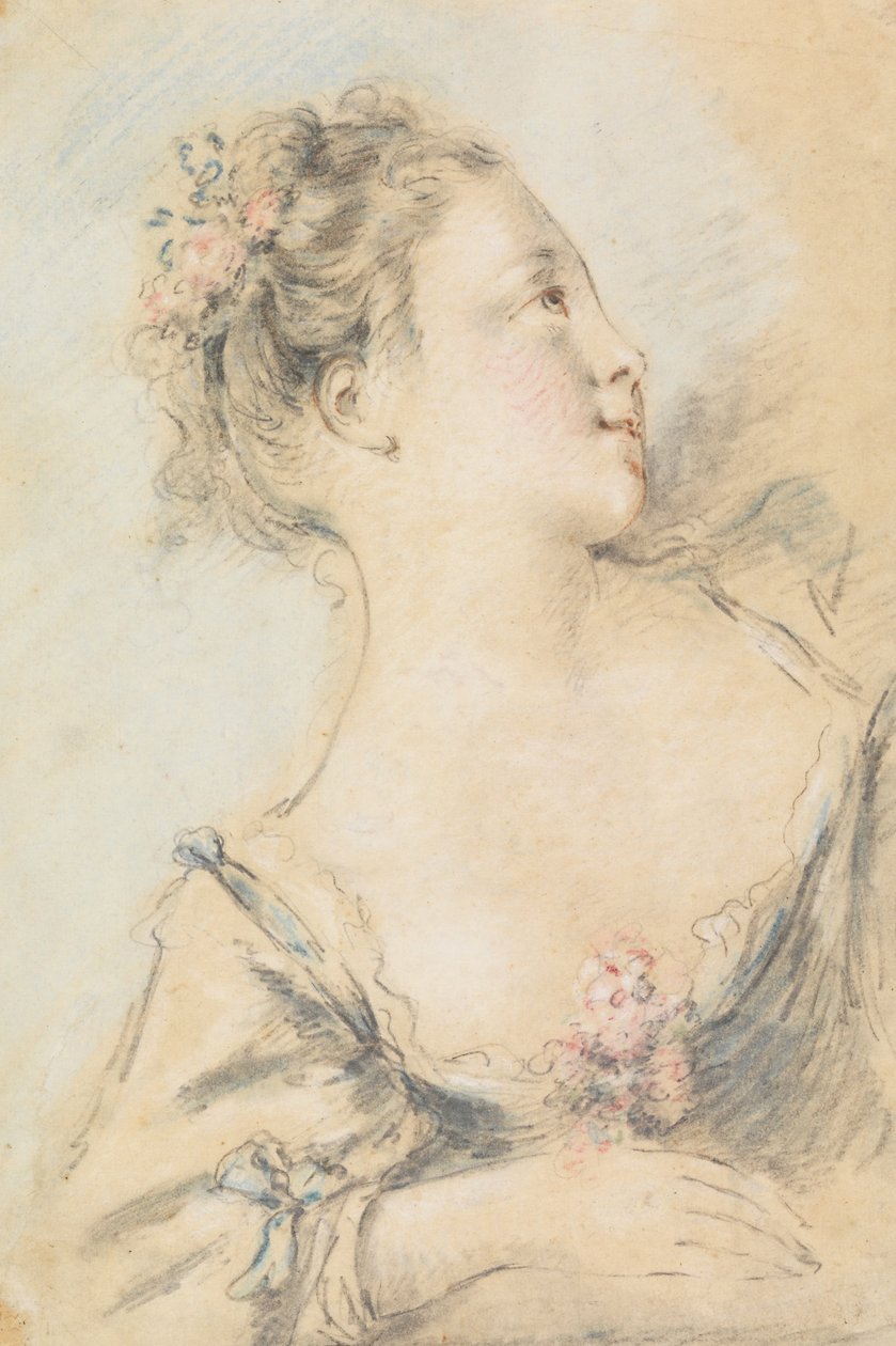 Poprsí mladé dívky od François Boucher