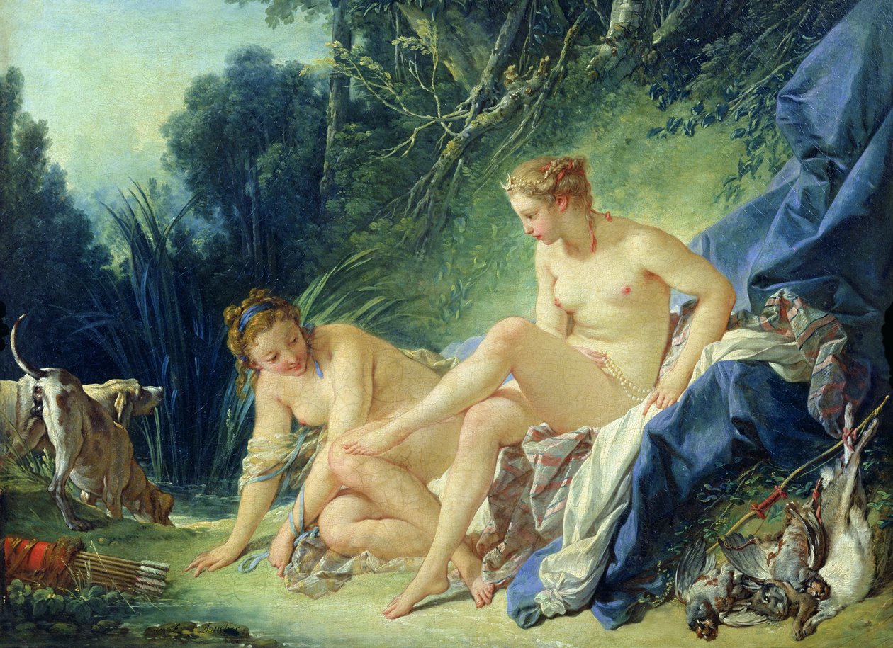 Diana vylézající z vany, 1742 od François Boucher