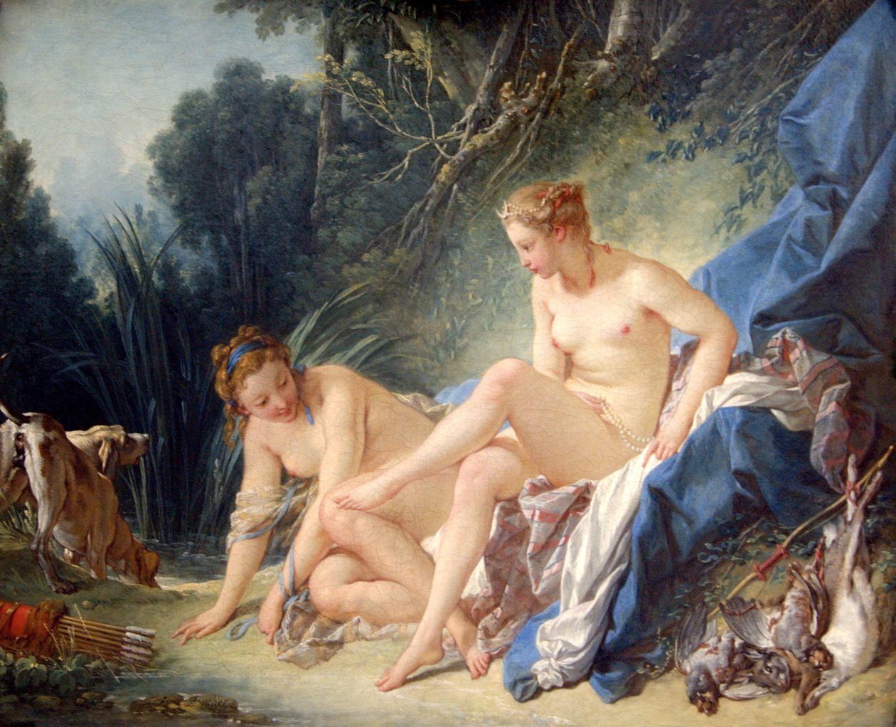 Diane vycházející z vany od François Boucher