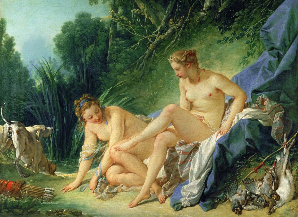 Diane vycházející z vany od François Boucher