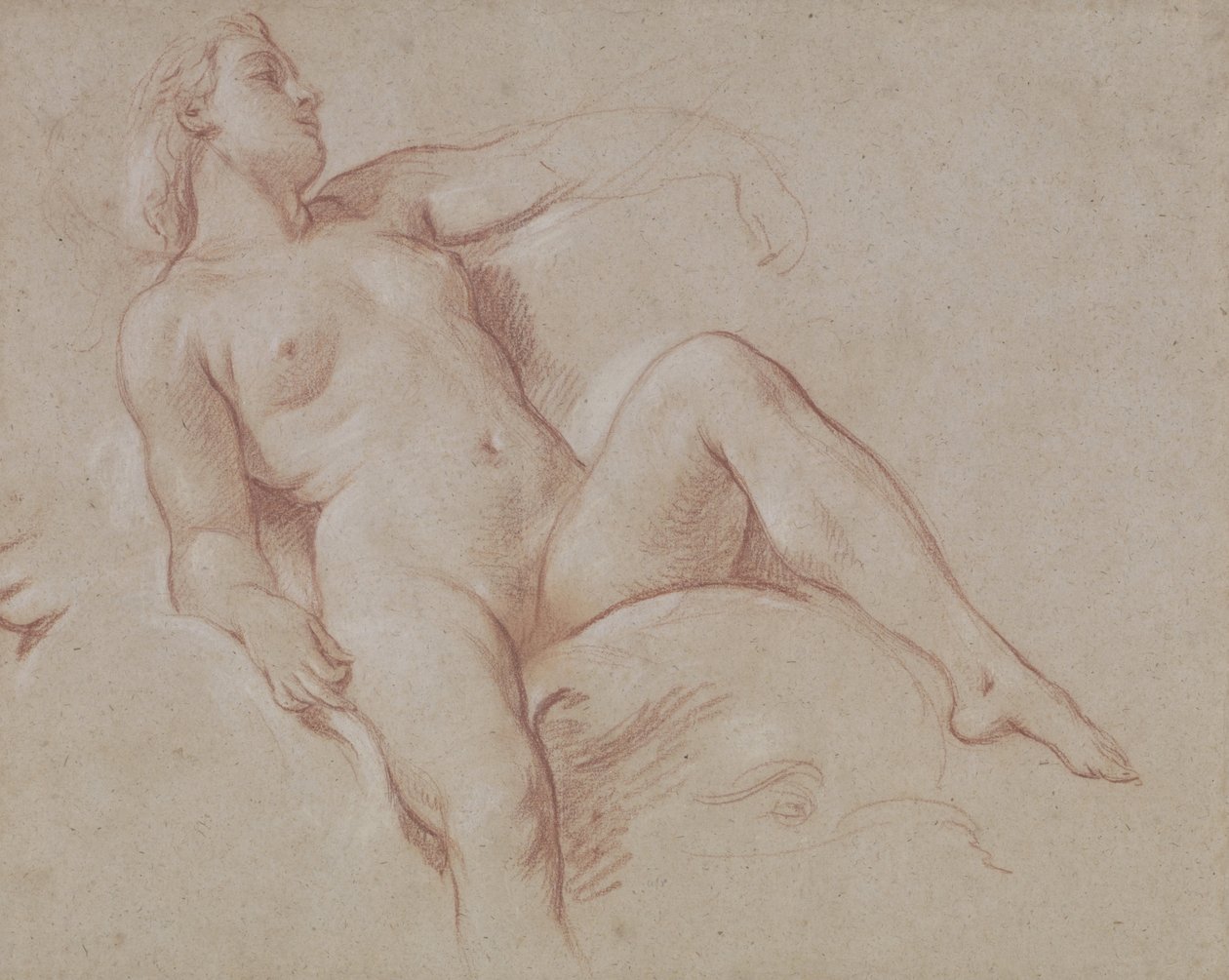 Ženská akt na delfína od François Boucher