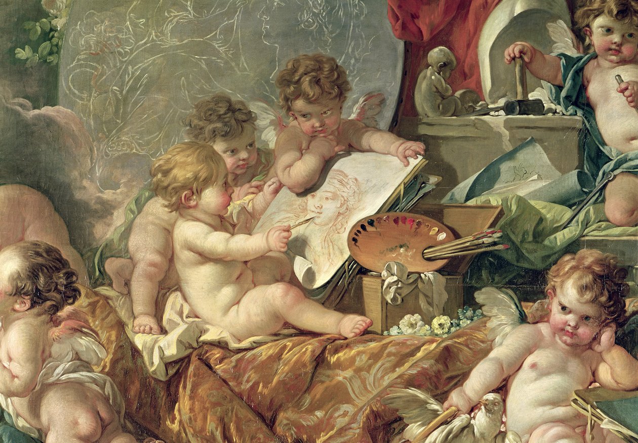 Genius Teaching the Arts, 1761 (detail) od François Boucher