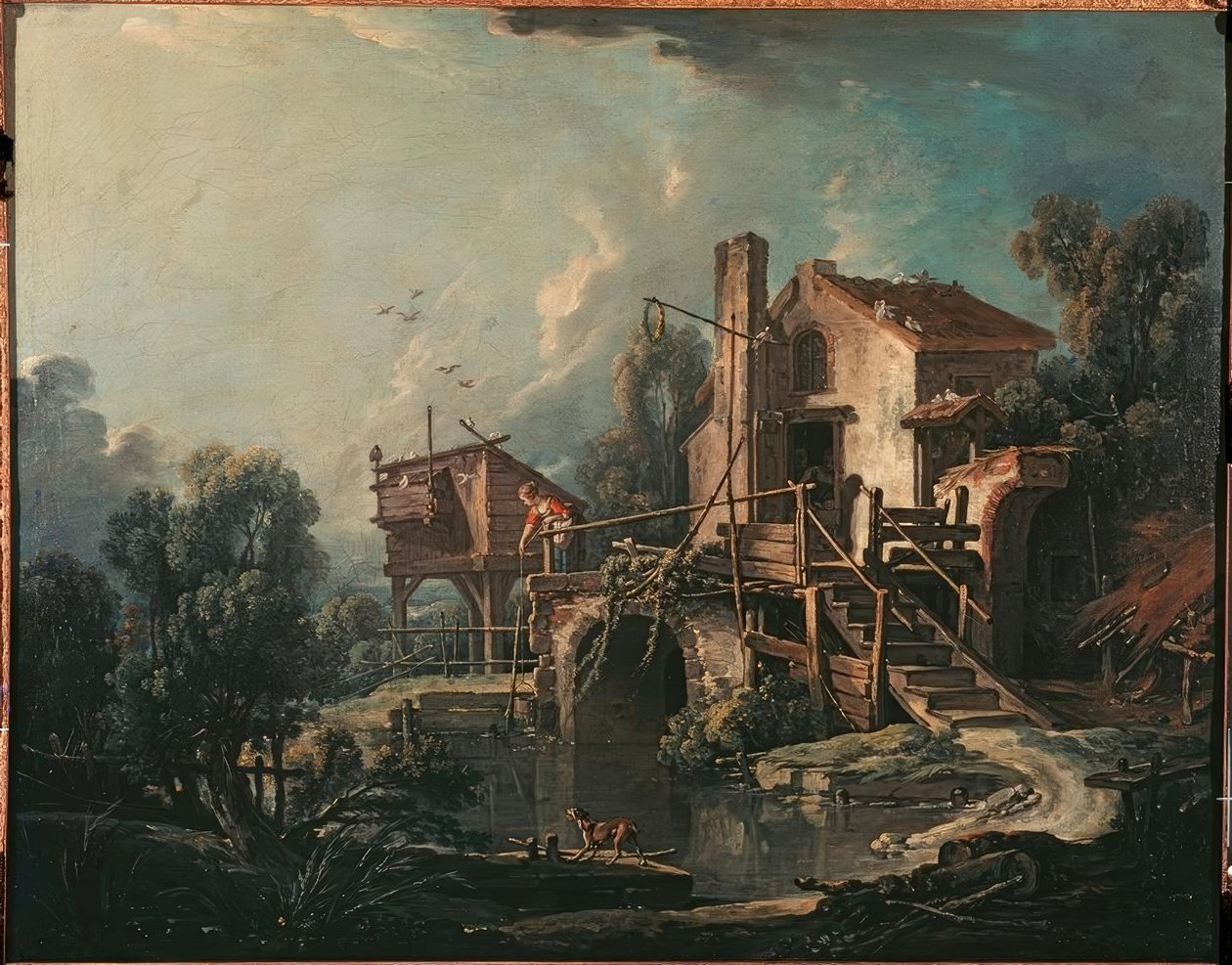 Krajina s mlýnem od François Boucher
