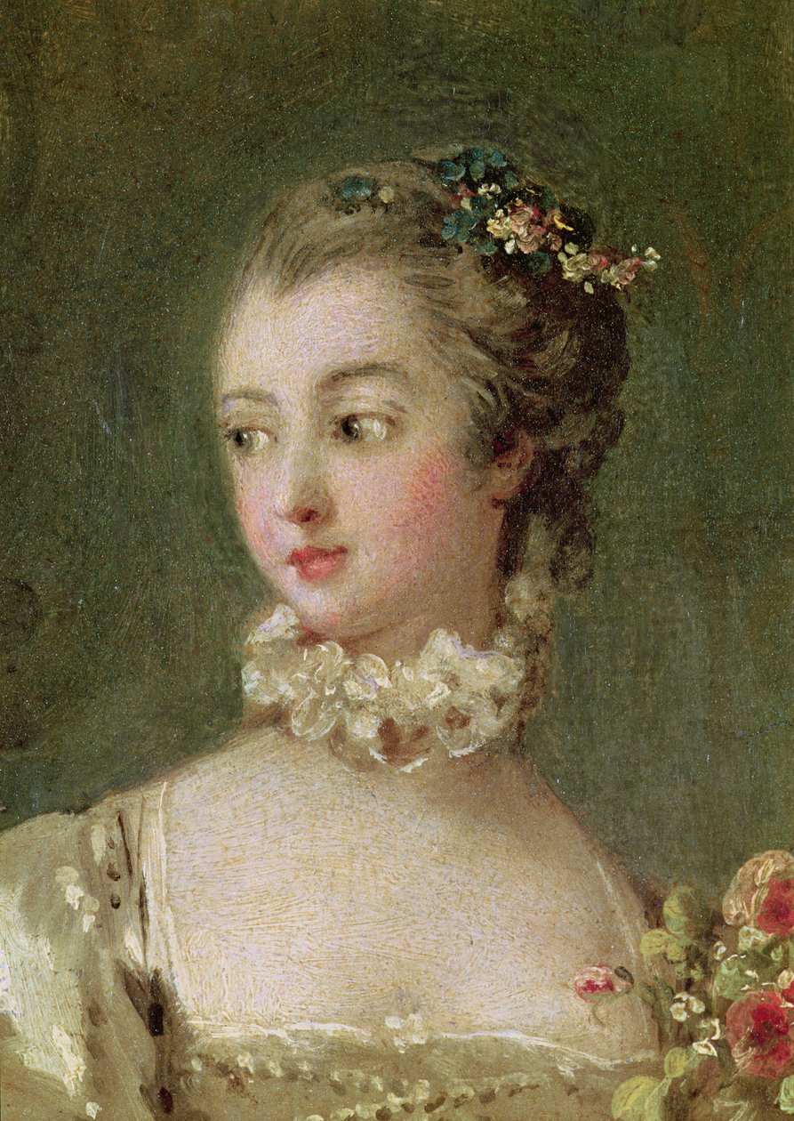 Madame de Pompadour (1721-64) (detail fotografie 26230) od François Boucher