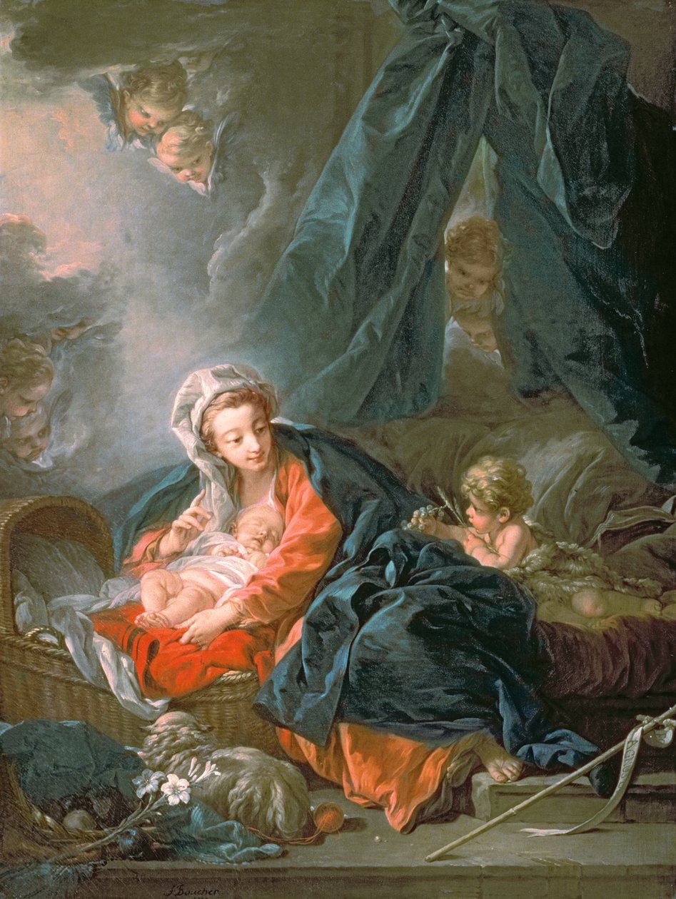 Madona s dítětem, 18. století od François Boucher