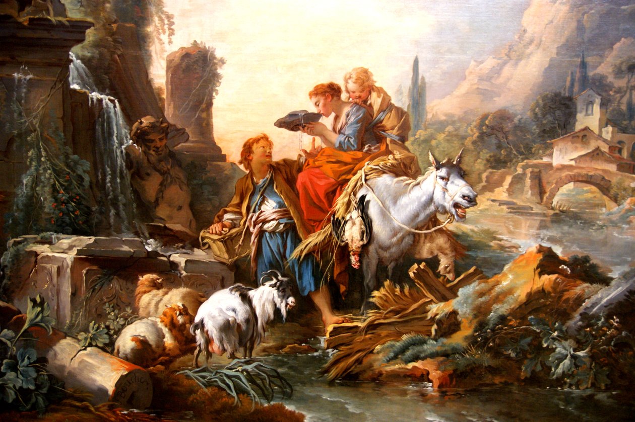 Odpočinek u fontány v Alte Pinakothek od François Boucher