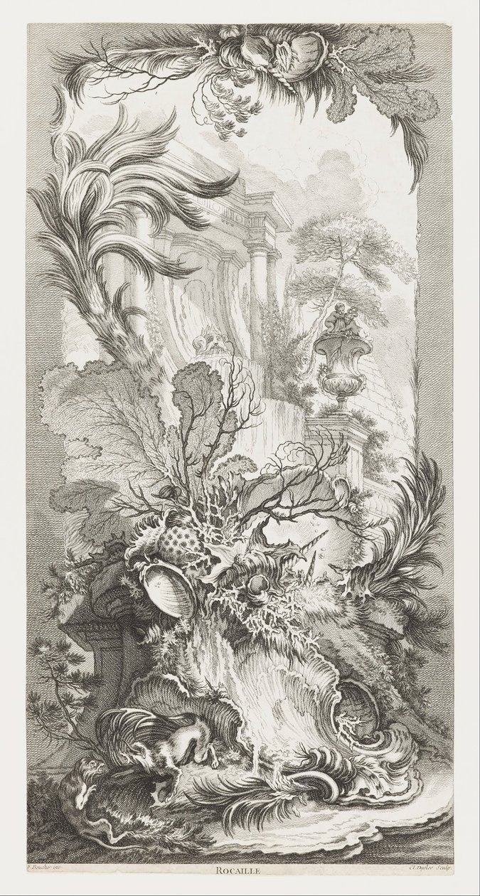 Rocaille (rokokový design), v nových dílech pro obrazovky (nové koncepty pro obrazovky) od François Boucher