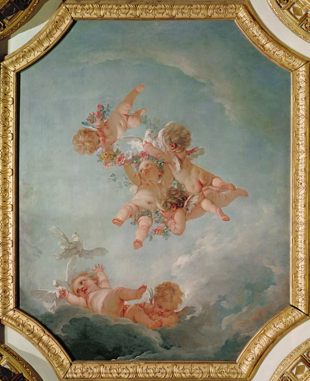 Jaro, ze série Four Seasons v Salle du Conseil od François Boucher