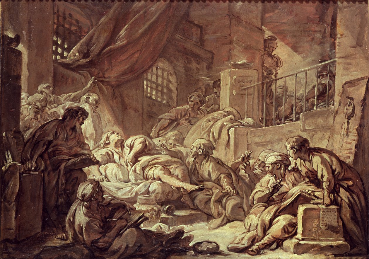 Studie pro vězeňskou scénu od François Boucher