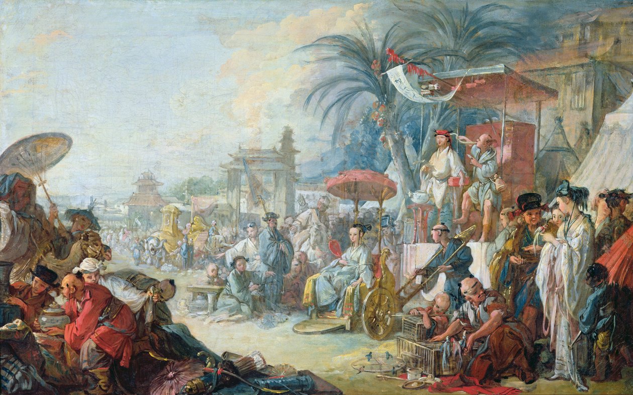 Čínský veletrh, kolem roku 1742 od François Boucher