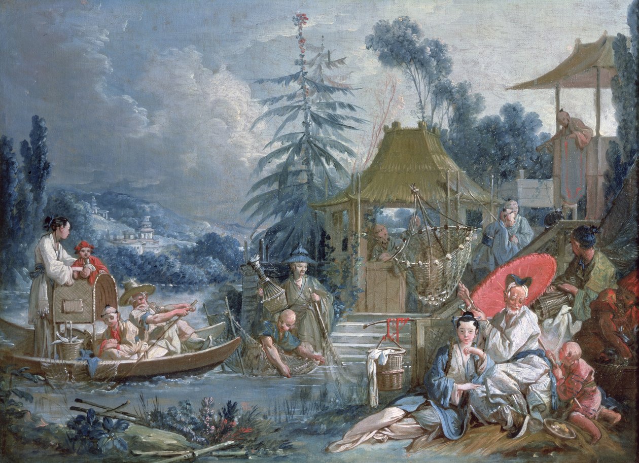 Čínští rybáři, c.1742 od François Boucher