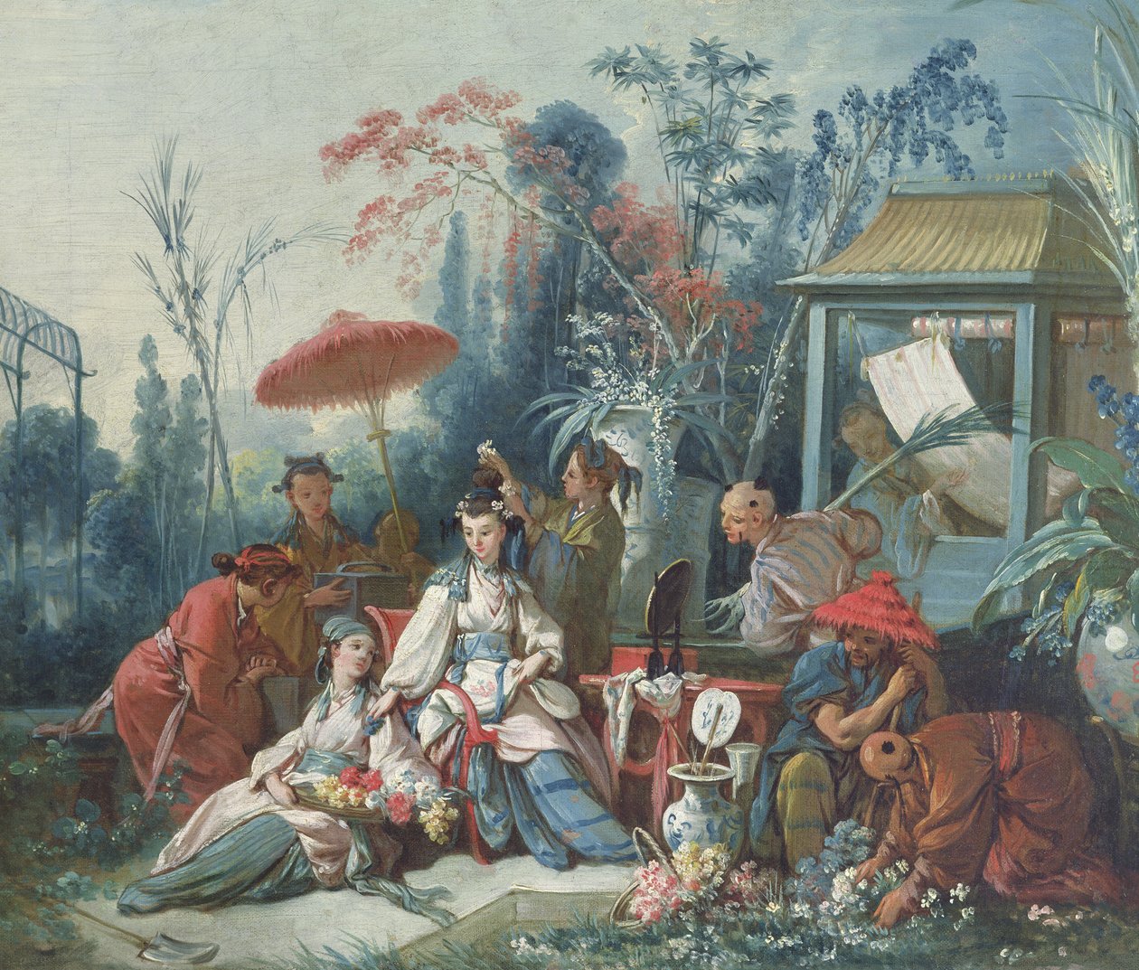 Čínská zahrada, c.1742 od François Boucher