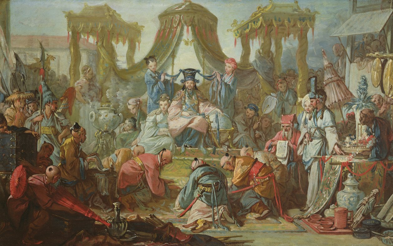 Čínská svatba, aneb Audience s císařem Číny, c.1742 od François Boucher