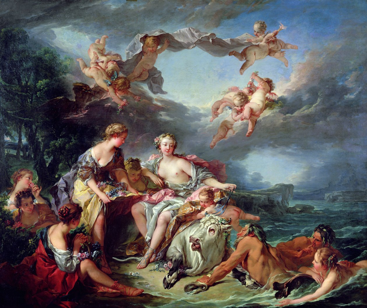 Znásilnění Evropy, 1747 od François Boucher