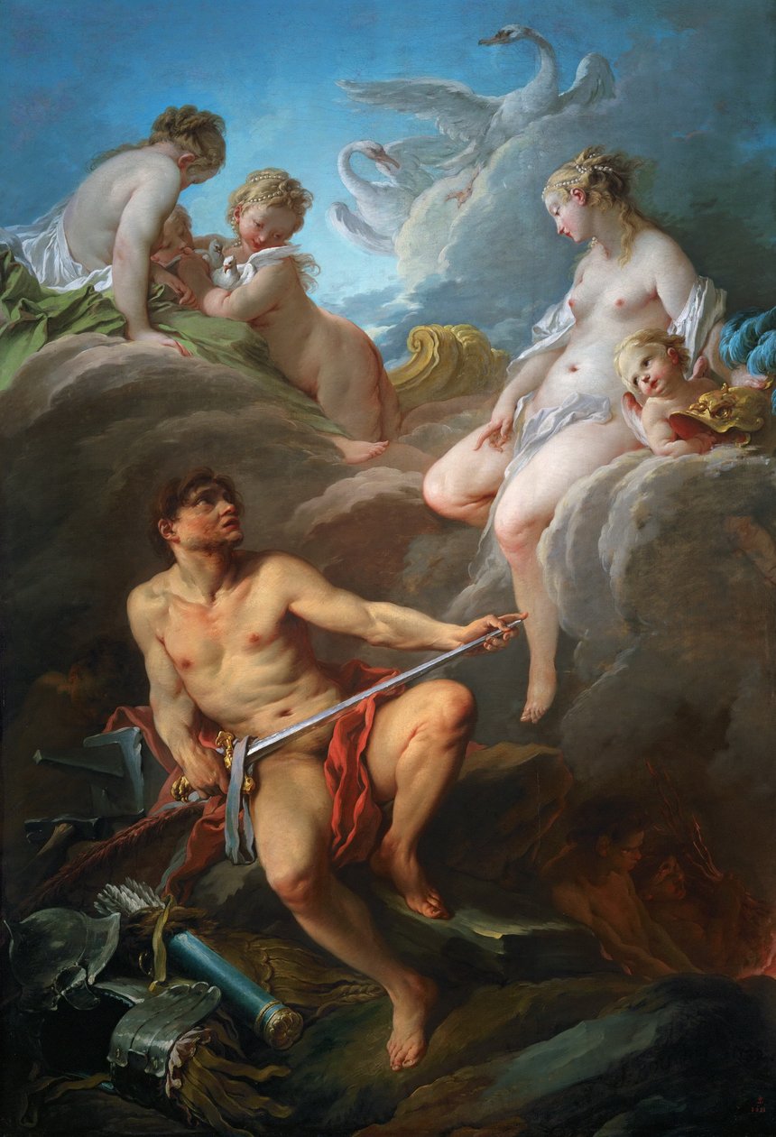 Venuše žádá Vulkána o zbraně pro Aeneas od François Boucher