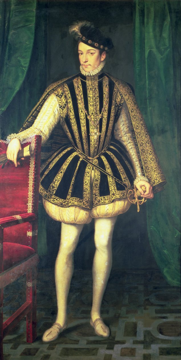 Francouzský král Karel IX. (1550-74), kolem 1565 od François Clouet