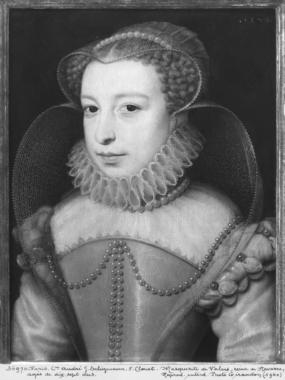 Marguerite de Valois (1553-1615) královna Navarre, známá jako královna Margot, ve věku 17, 1570 od François Clouet