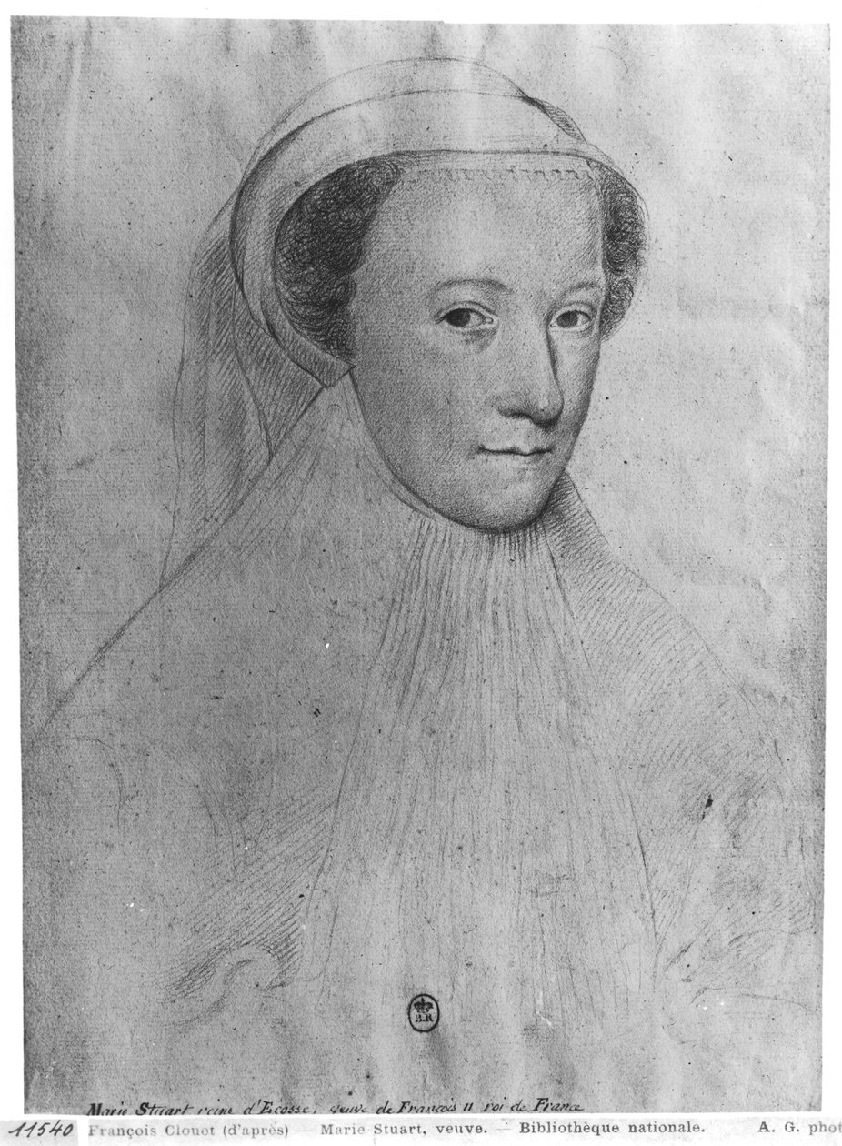 Marie, skotská královna (1542-87) v bílém smutku, 1560 od François Clouet