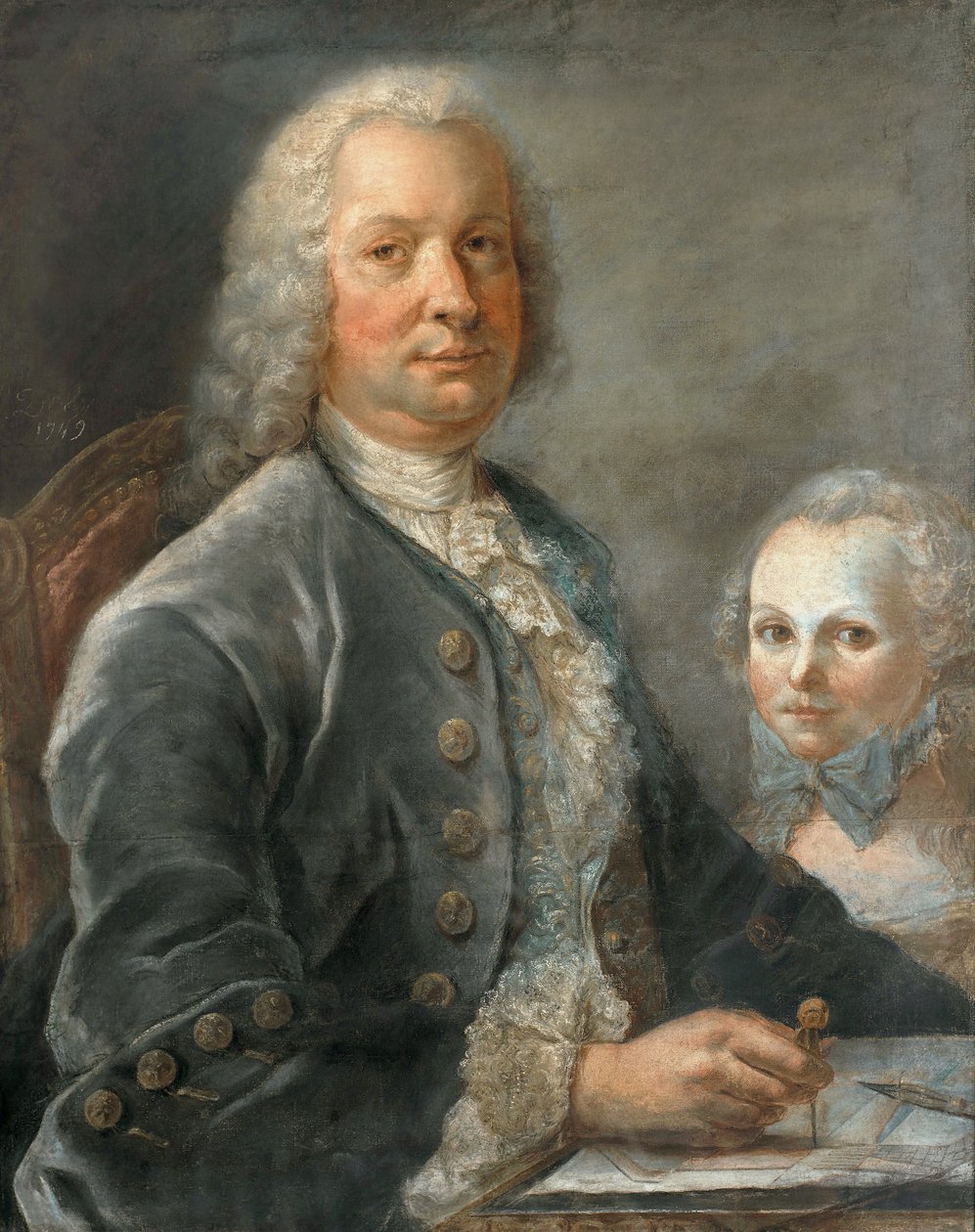Portrét architekta s malou dívkou od François Dorly