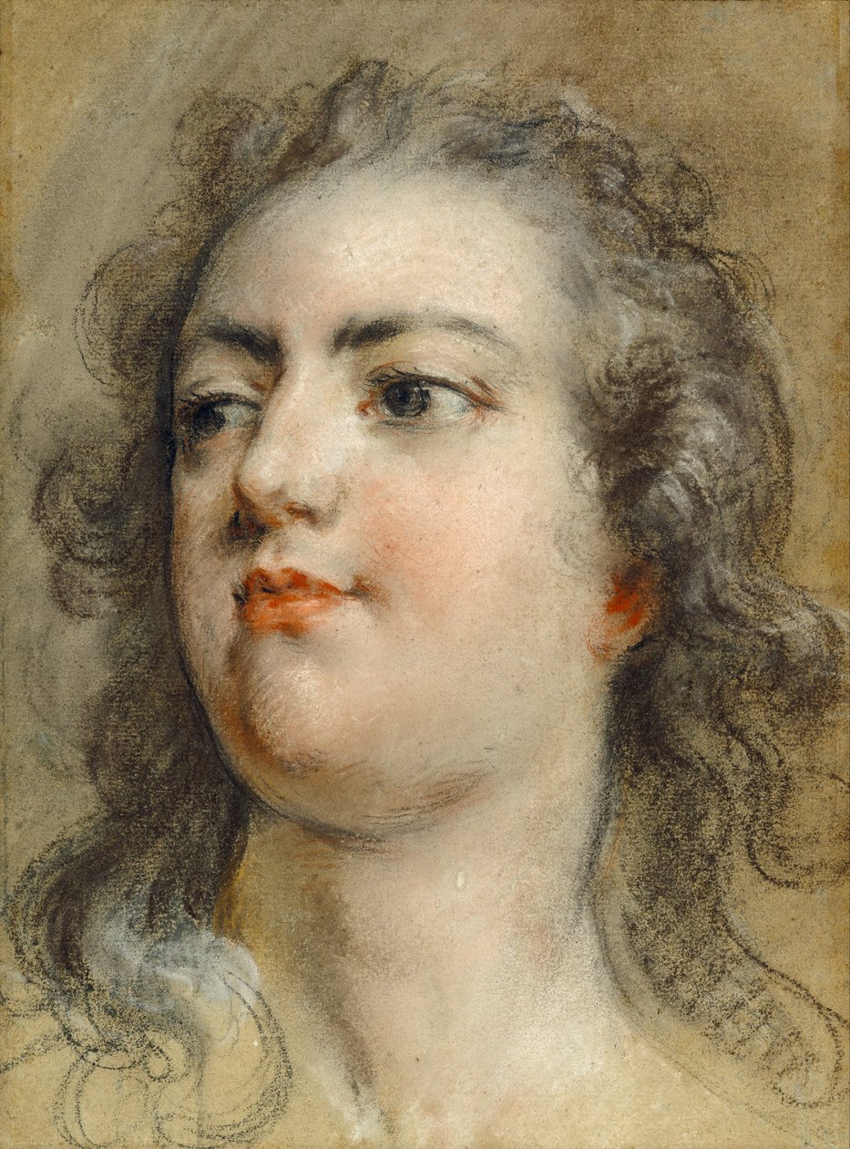 Hlava krále Ludvíka XV od François Le Moyne