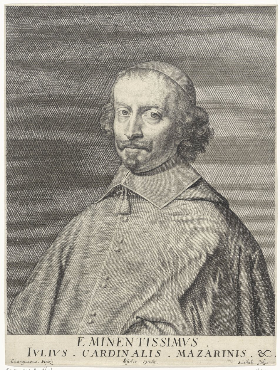 Portrét kardinála Giulia Raimonda Mazarina (1602-1661) od François Stuerhelt